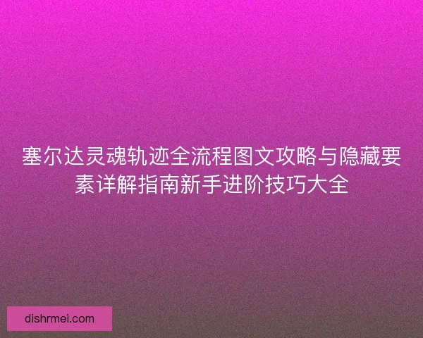 塞尔达灵魂轨迹全流程图文攻略与隐藏要素详解指南新手进阶技巧大全